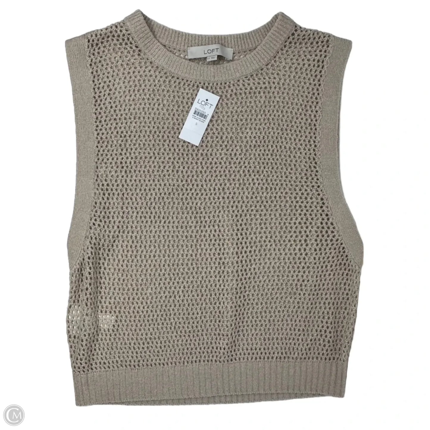 Top Sleeveless By Loft In Tan, Size: S