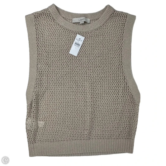 Top Sleeveless By Loft In Tan, Size: S