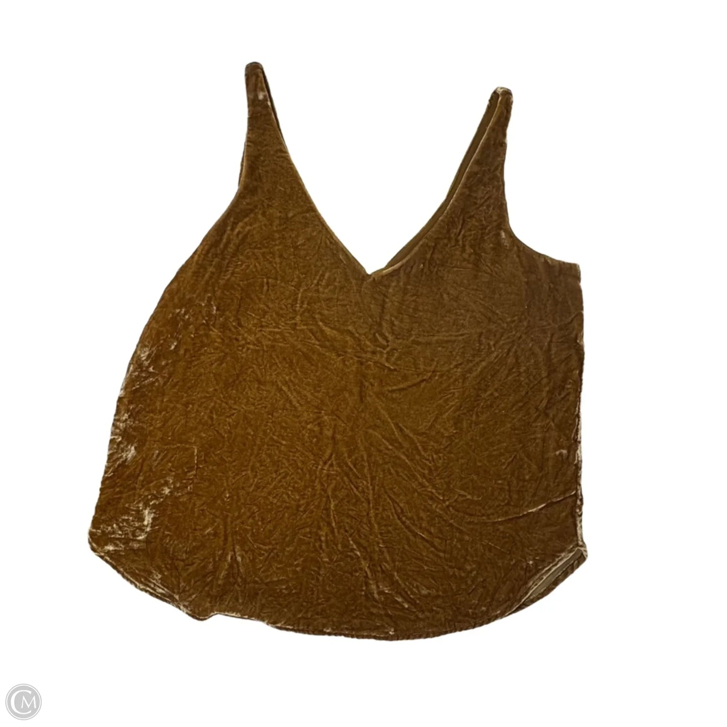 Top Sleeveless By Loft In Gold, Size: Xs