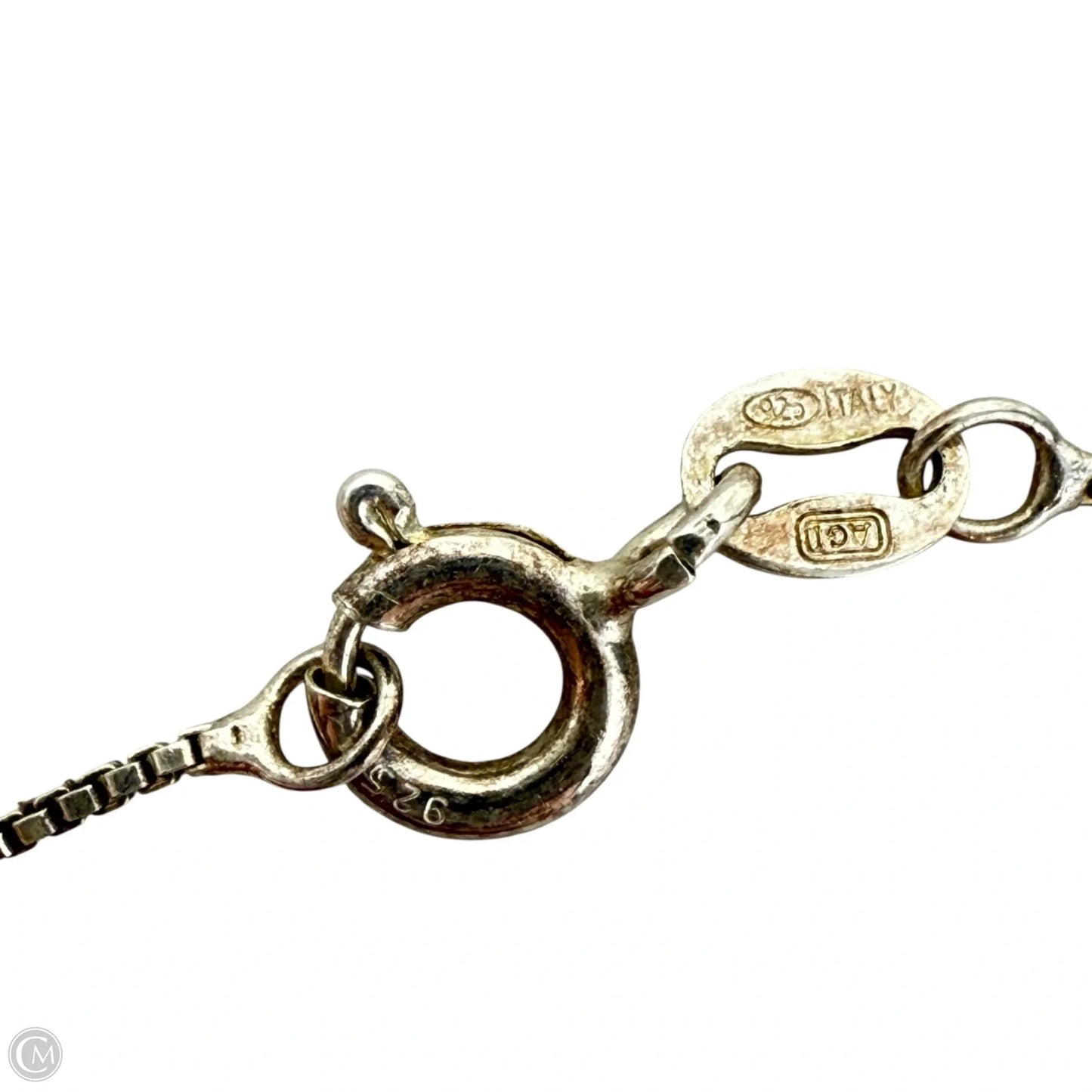 Art Deco Sterling Silver & Crystal Filigree Necklace