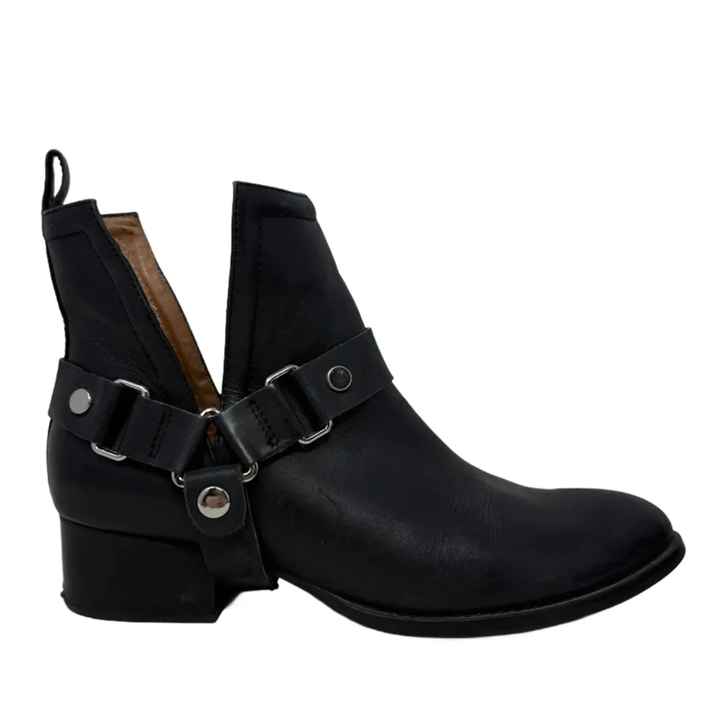 Musk-Harness Ankle Boots Heels By Jeffrey Campbell In Black, Size: 9