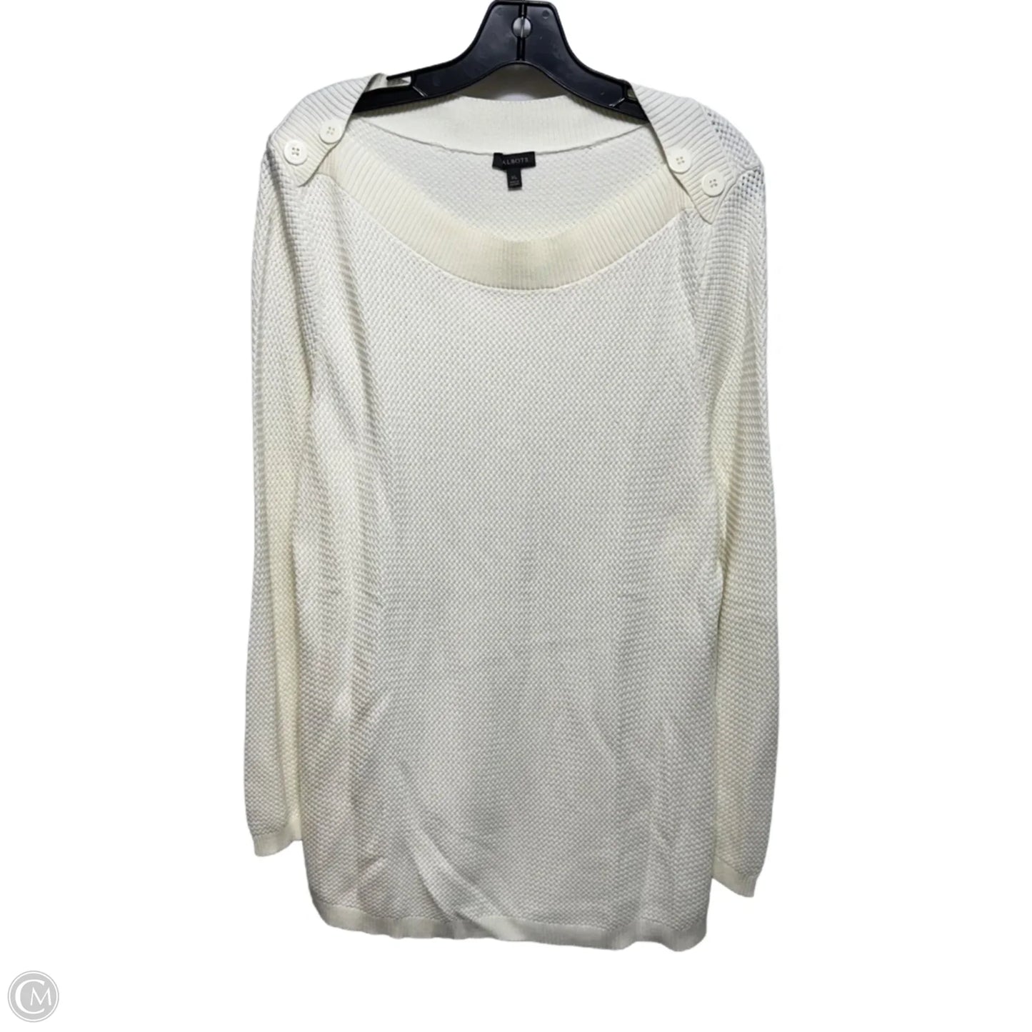 Sweater By Talbots In Cream, Size: Xl