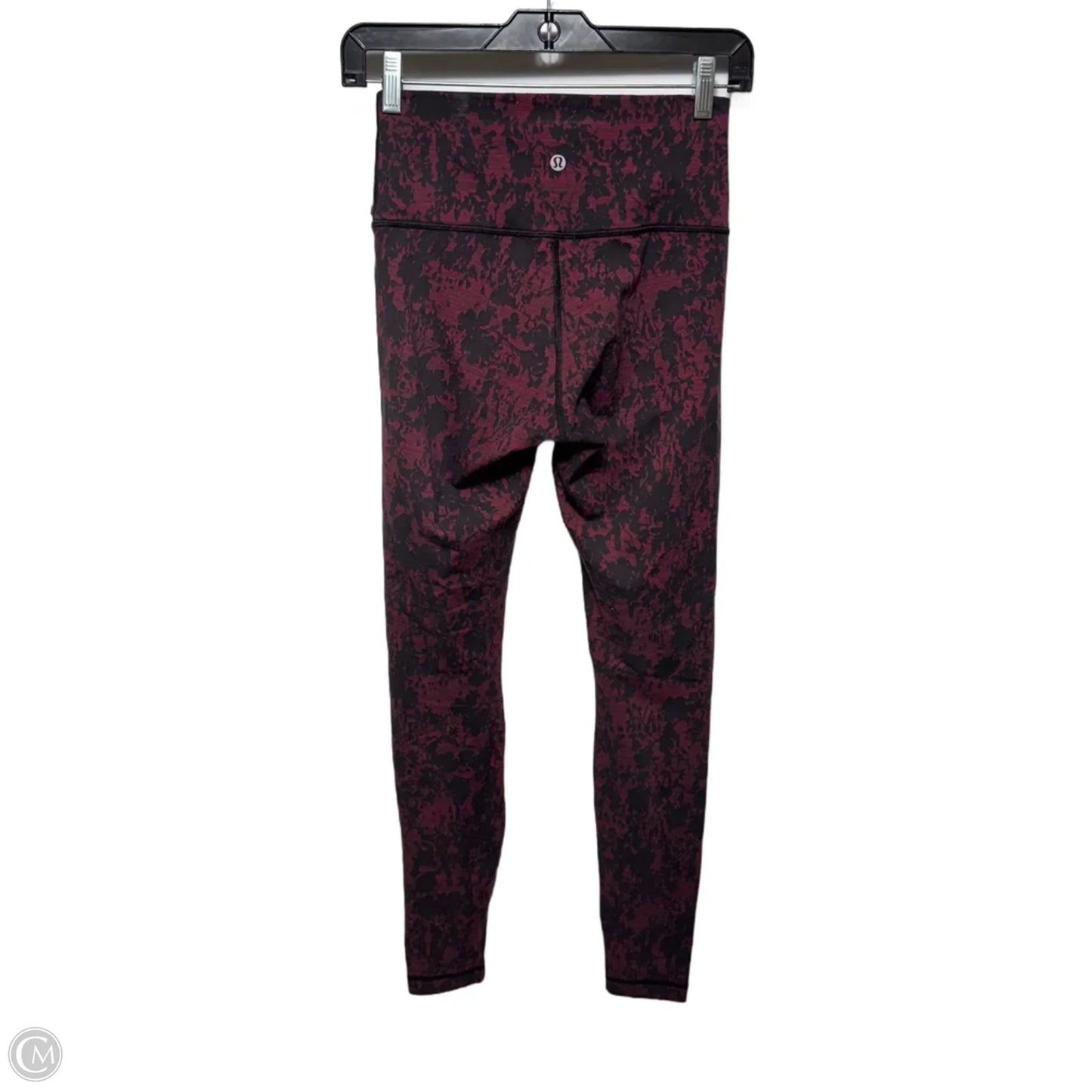 Athletic Leggings By Lululemon In Black & Red, Size: 6