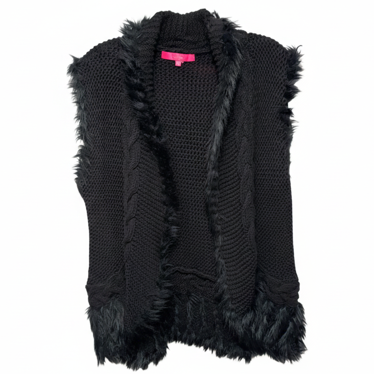 Trinette Vest Designer By Lilly Pulitzer In Black, Size: M