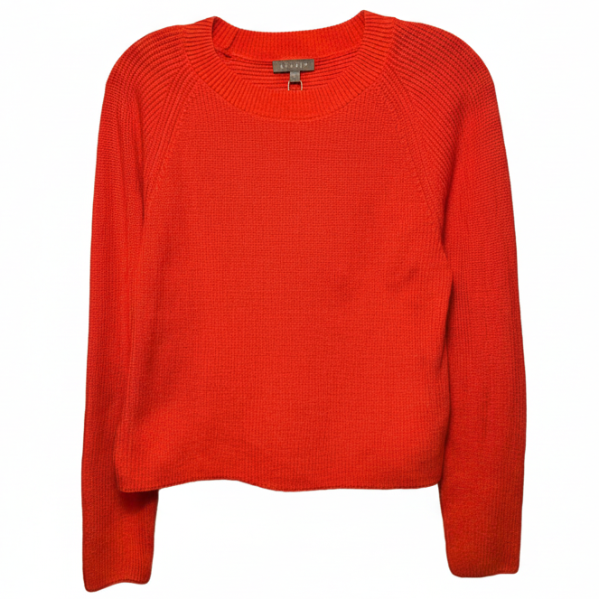 Sweater By Lilla P In Orange & Tan, Size: S