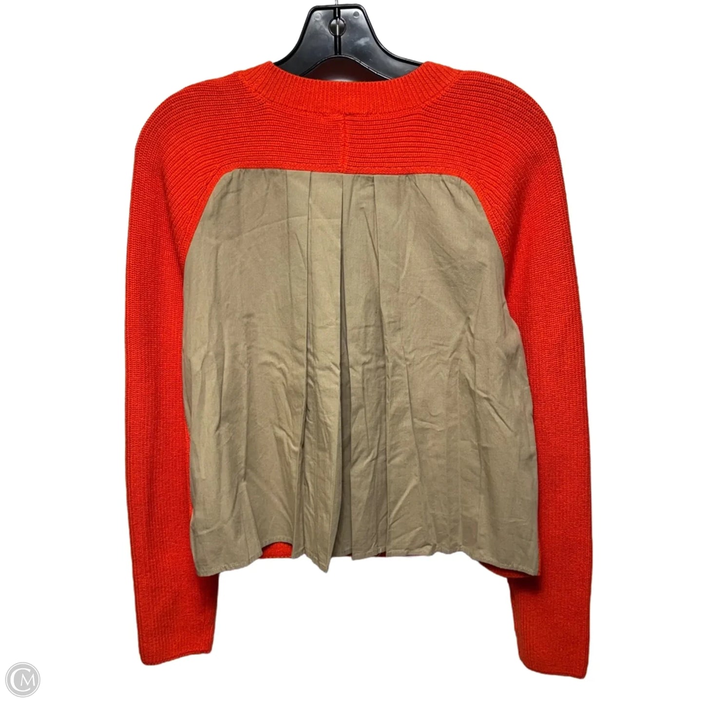 Sweater By Lilla P In Orange & Tan, Size: S