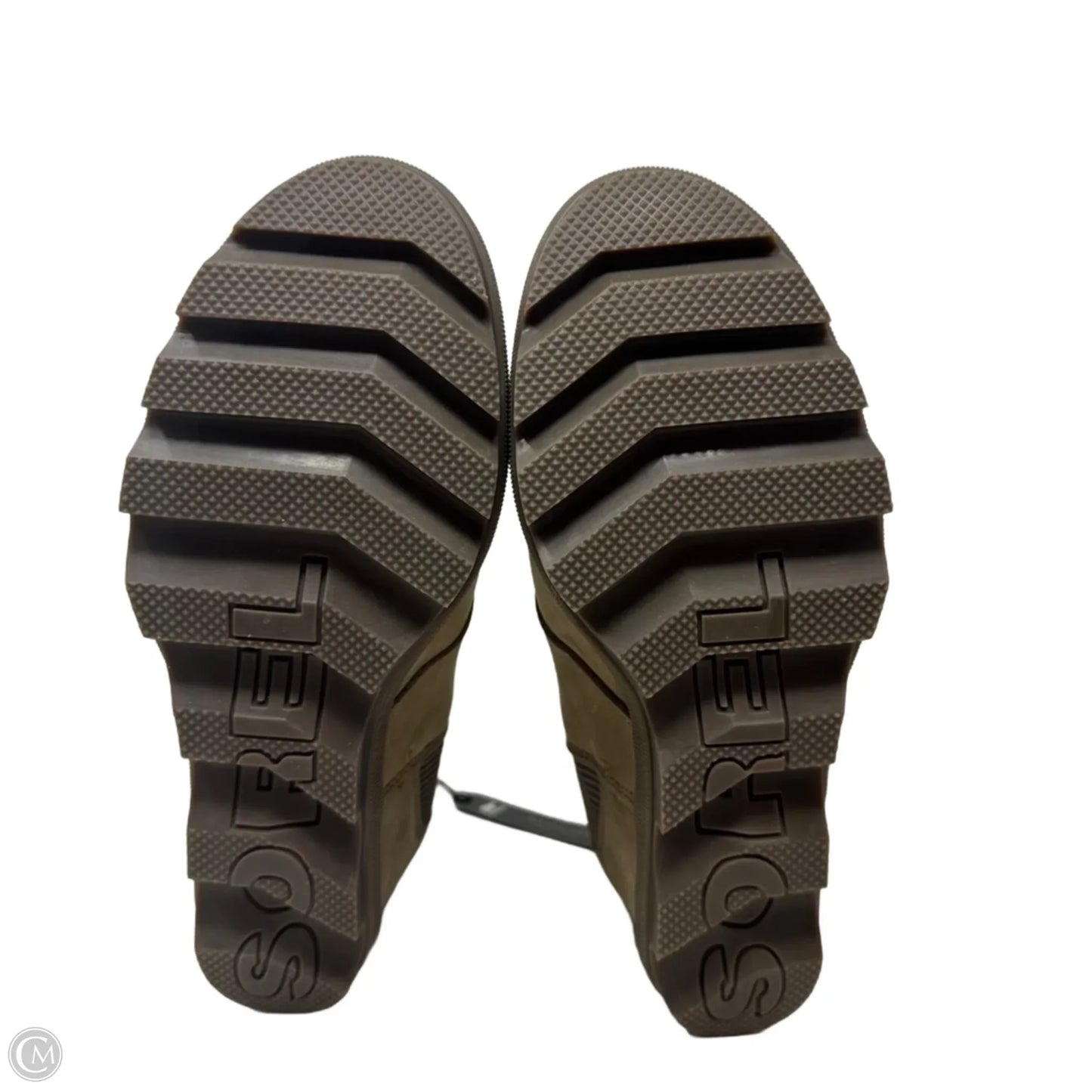 Joan Of Arctic Wedge Boots Ankle Heels By Sorel In Tan, Size: 9.5