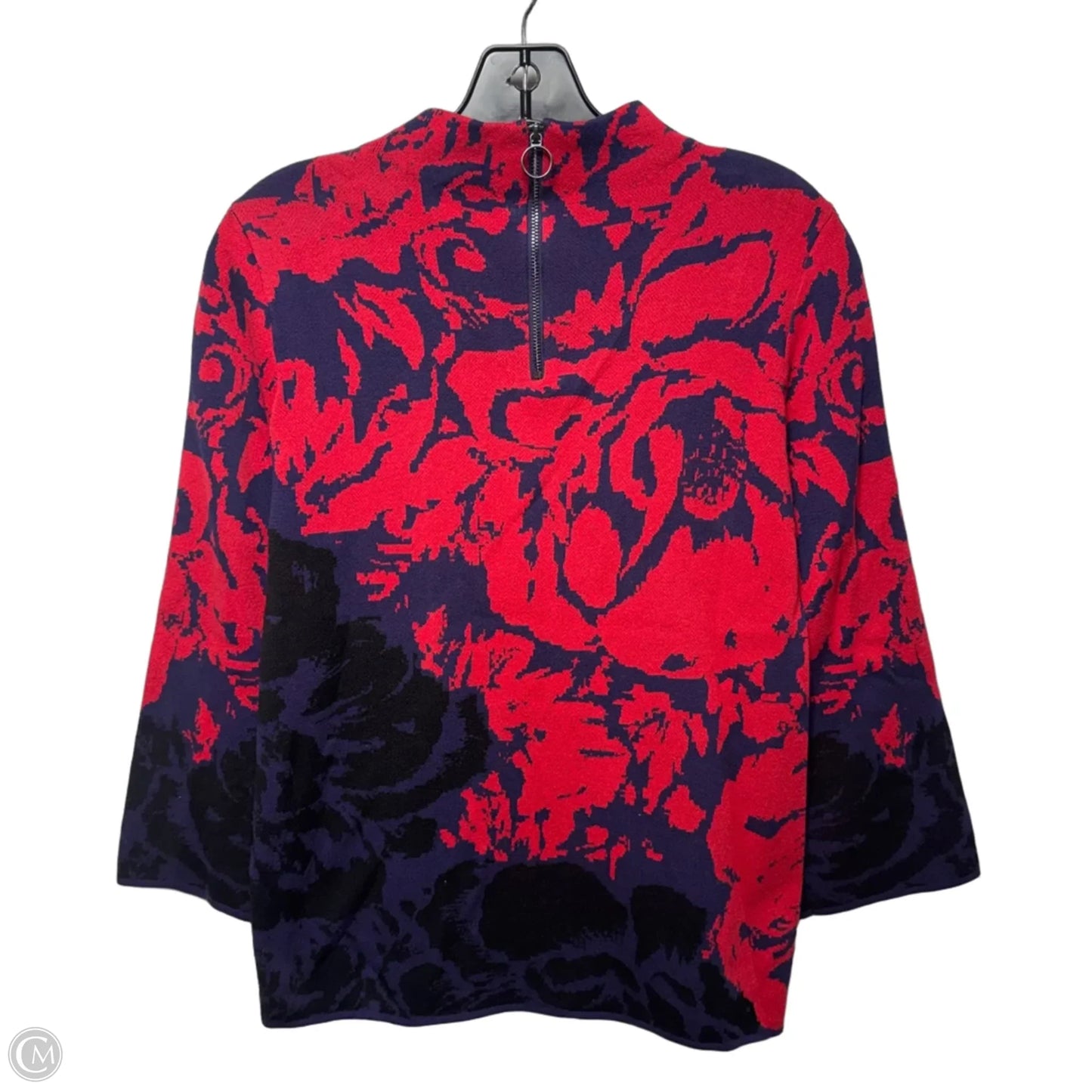 Sweater By Chicos In Floral Print, Size: M