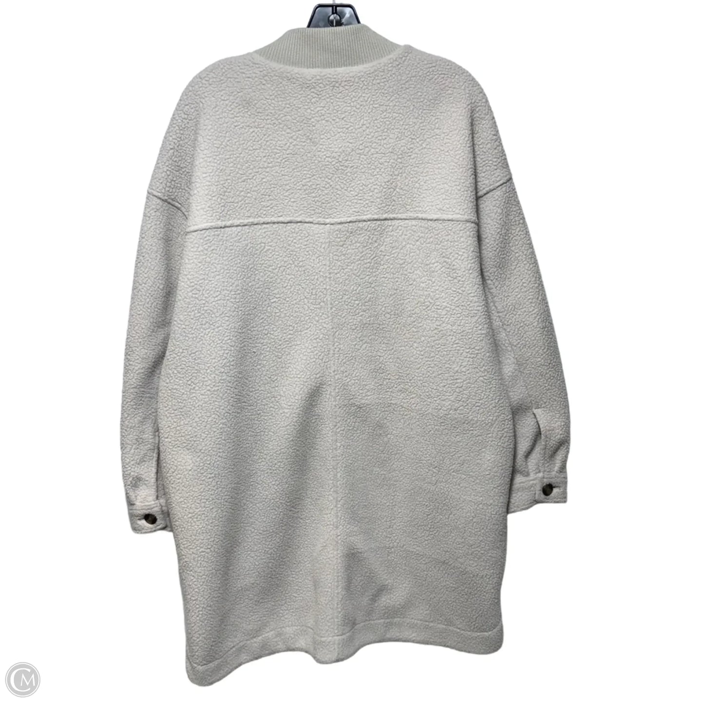 Jacket Fleece By Eddie Bauer In Cream, Size: L