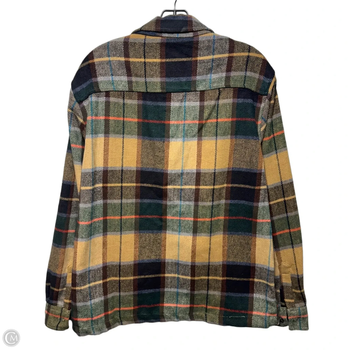 Jacket Shirt By Magaschoni In Plaid Pattern, Size: M