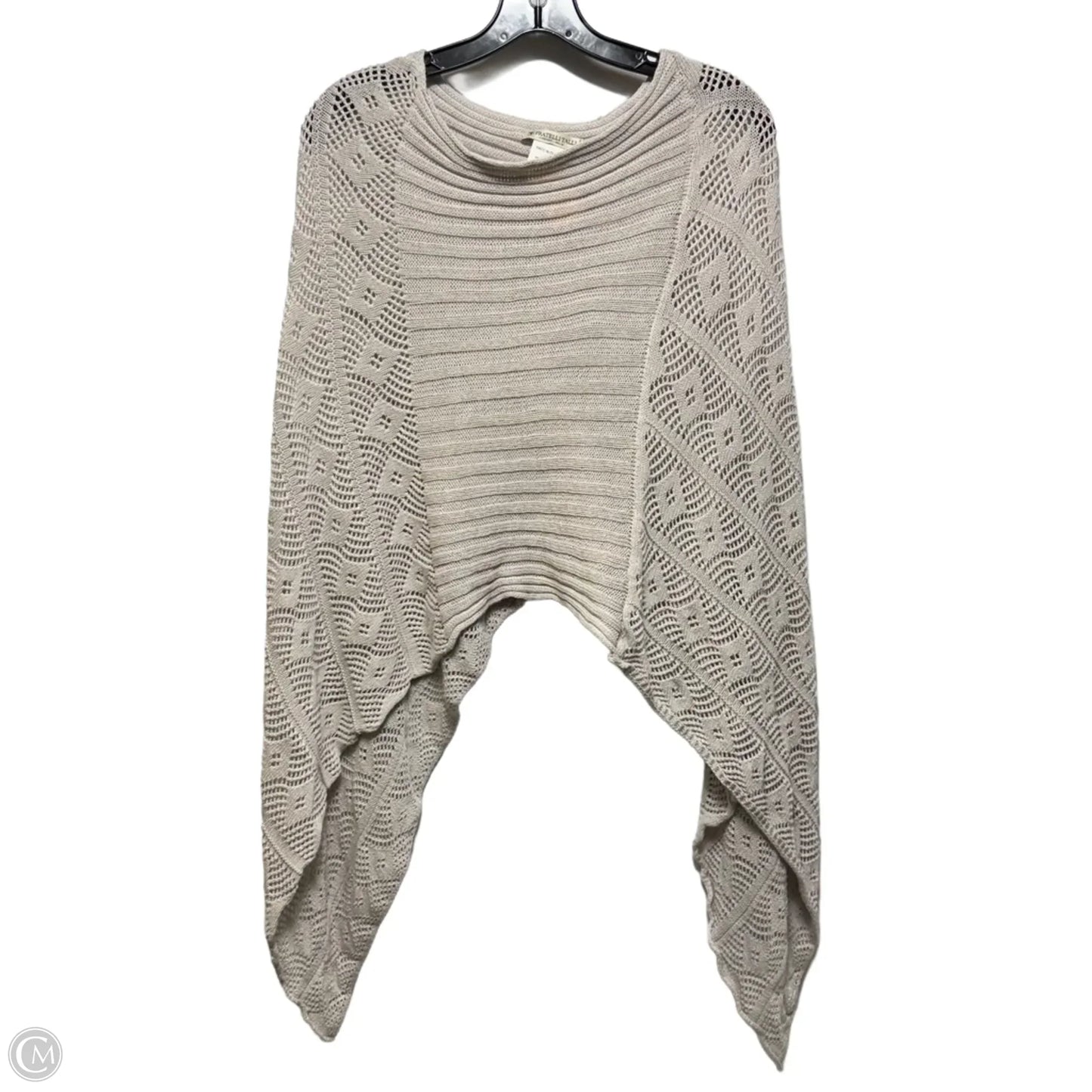 Italian Cotton Shawl By Fratelli Talli  In Taupe, Size: Osfm