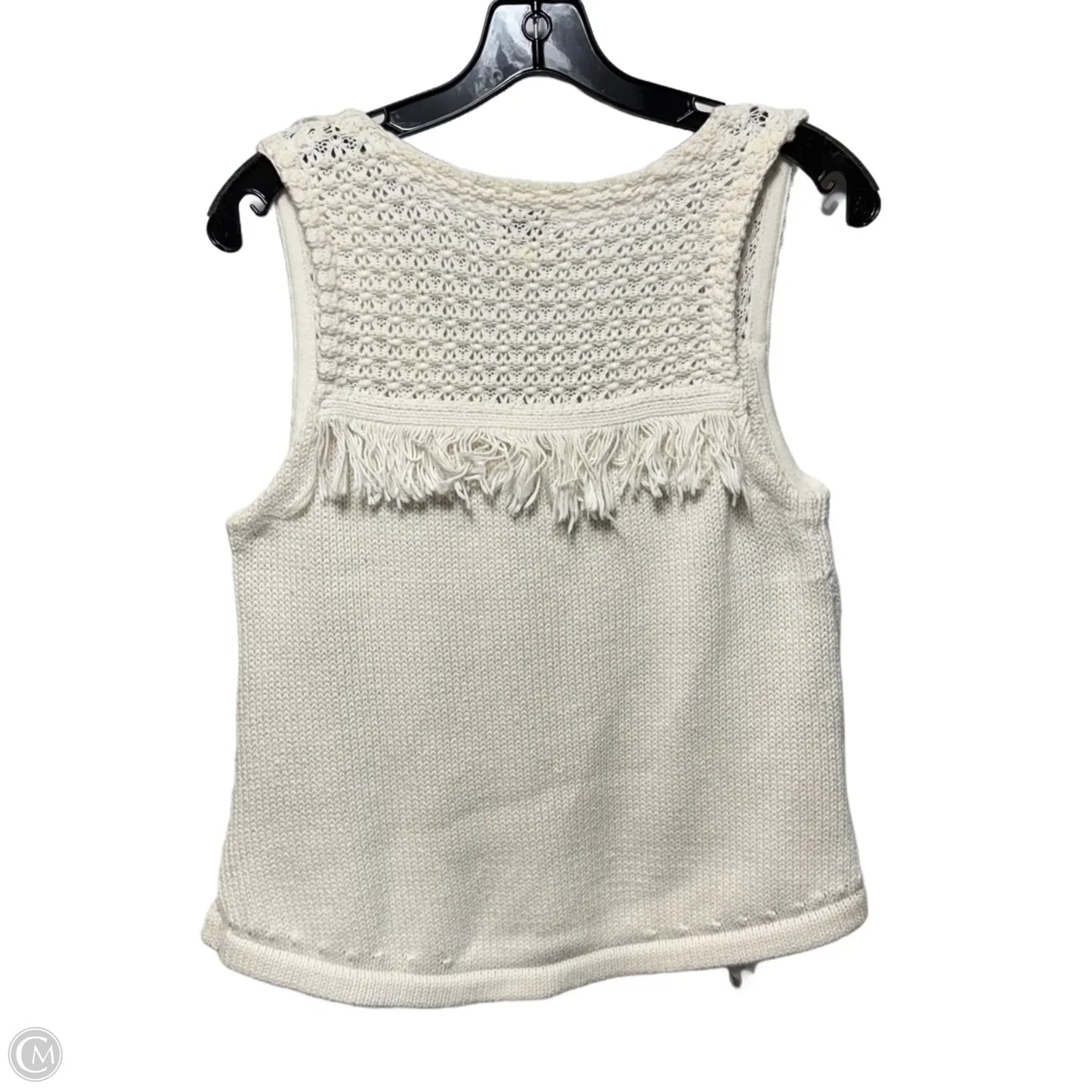 Pacific Fringed Tank Sweater By Anthropologie In Cream, Size: M