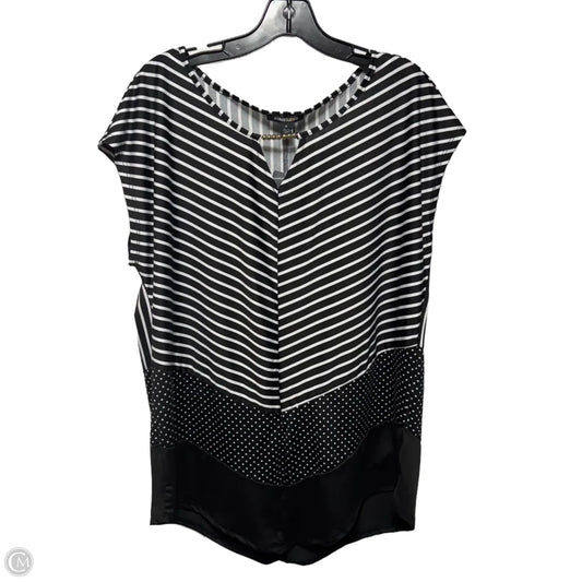 Top Sleeveless By Robert Louis In Black & White, Size: 1x