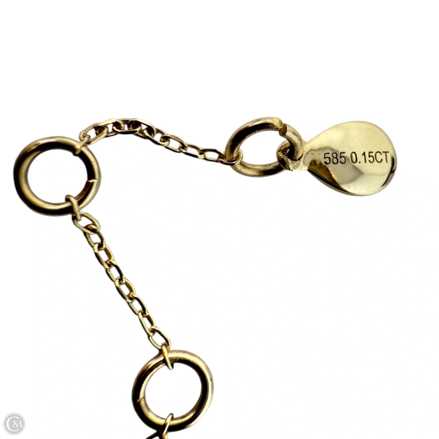 14k Fancy Marquis Diamond 0.15Ct Chain/Silk Cord Bracelet By 770 Fine Jewelry