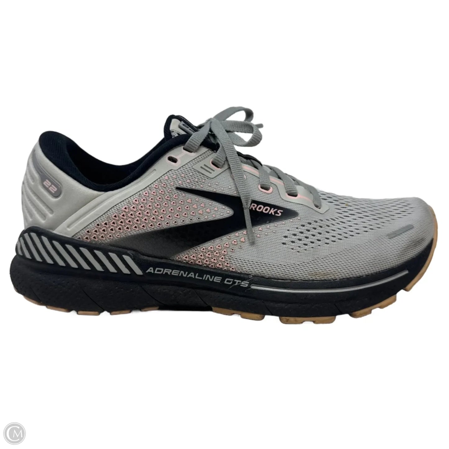 Adrenaline GTS 22 Running Shoes By Brooks In Grey & Pink, Size: 9.5