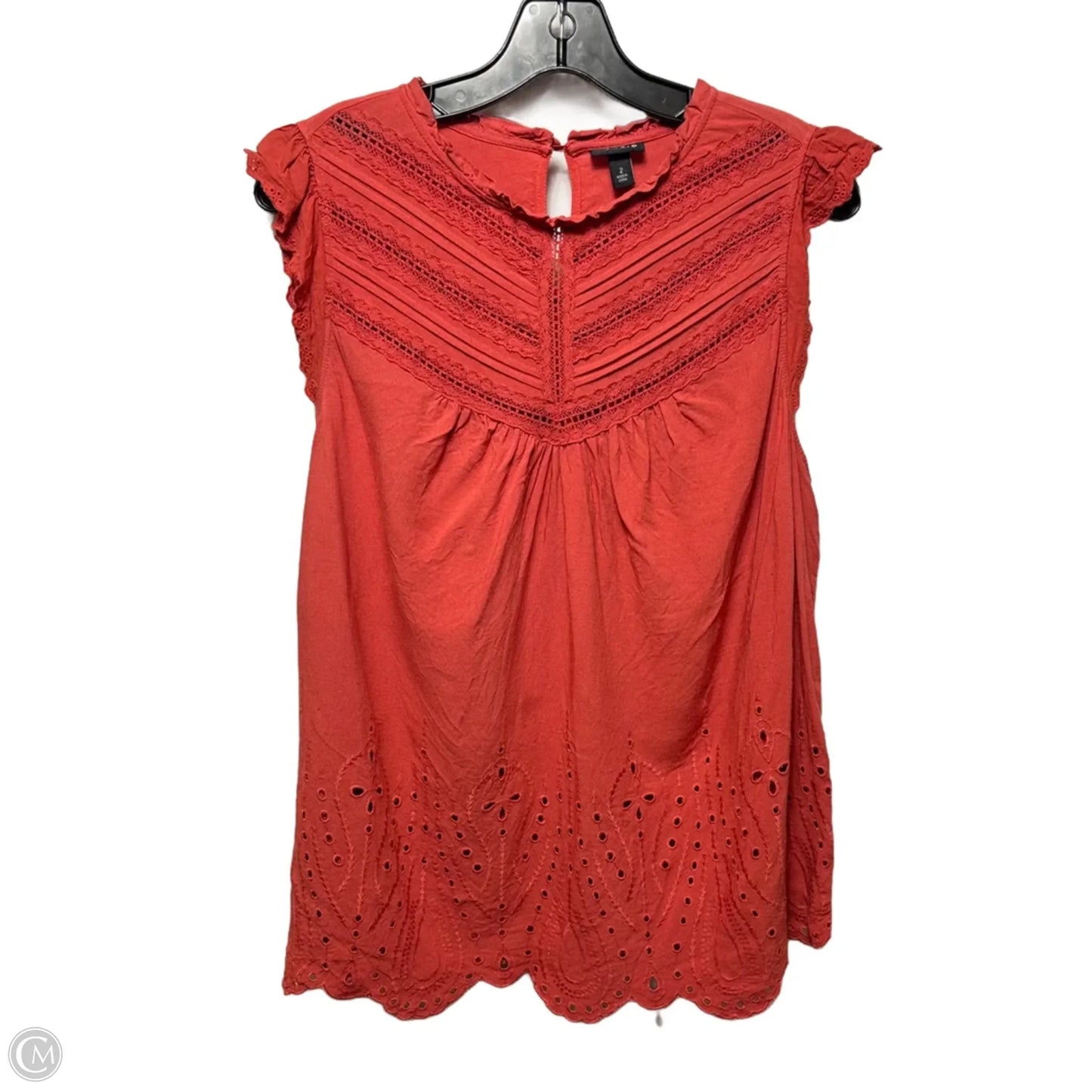 Eyelet Top Sleeveless By Torrid In Orange, Size: 2x