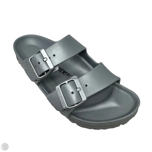 Arizona EVA Sandals Flats By Birkenstock In Silver, Size: 6