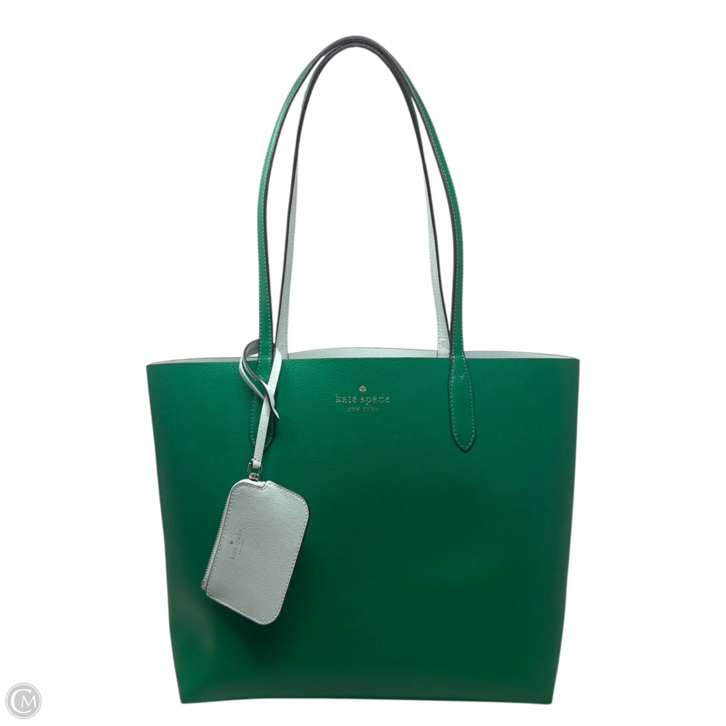 Ava Reversible Tote In Fig Leaf/Mint Refined Grain Leather Designer By Kate Spade, Size: Large