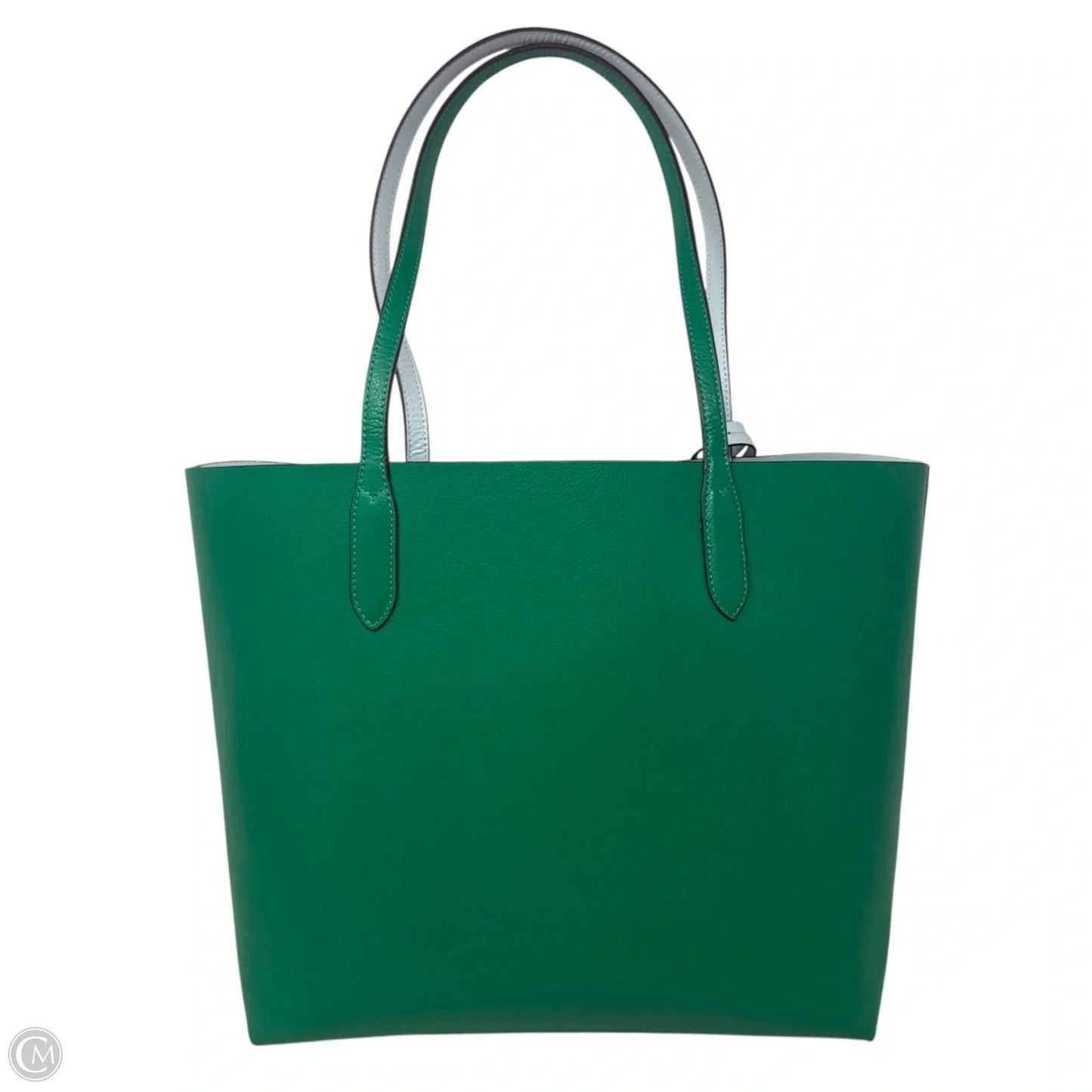 Ava Reversible Tote In Fig Leaf/Mint Refined Grain Leather Designer By Kate Spade, Size: Large