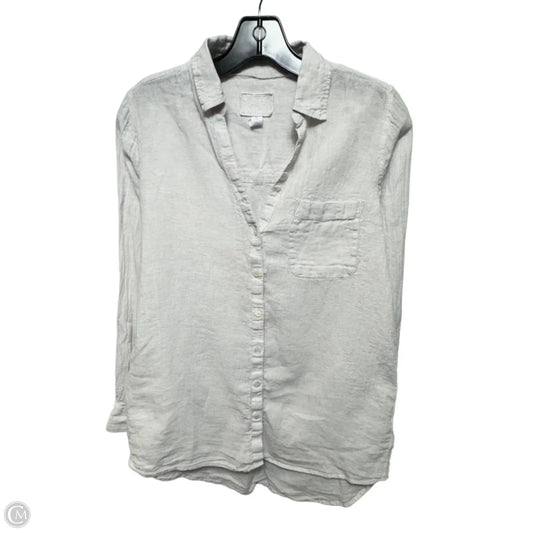 Linen Top Long Sleeve By Sigrid Olsen In Grey, Size: S