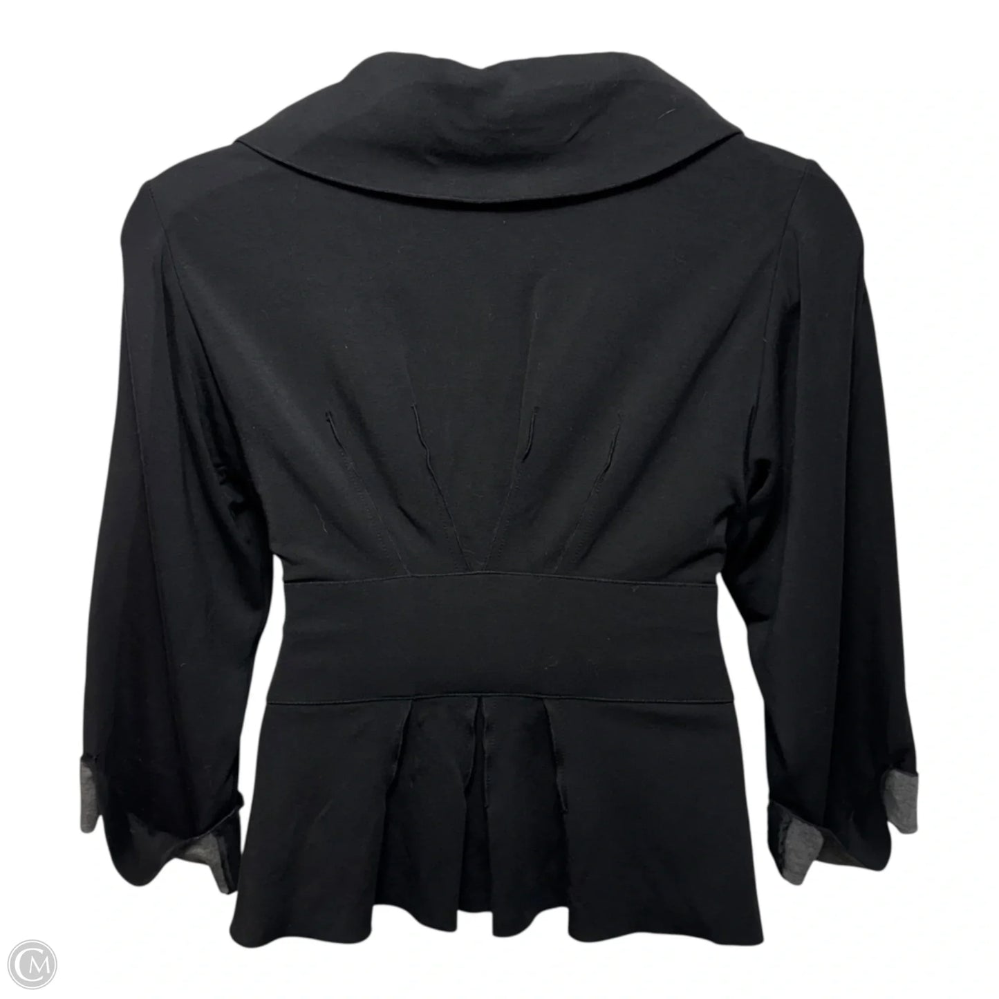 Sheena Belted Two Tone Jacket By Theory In Black, Size: L