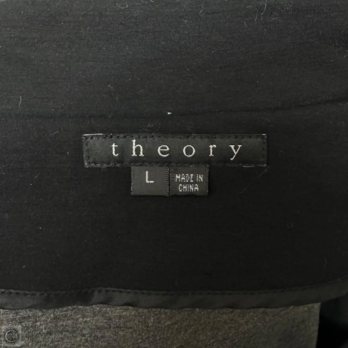 Sheena Belted Two Tone Jacket By Theory In Black, Size: L