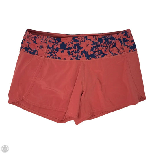 Athletic Shorts By Lululemon In Orange, Size: 6