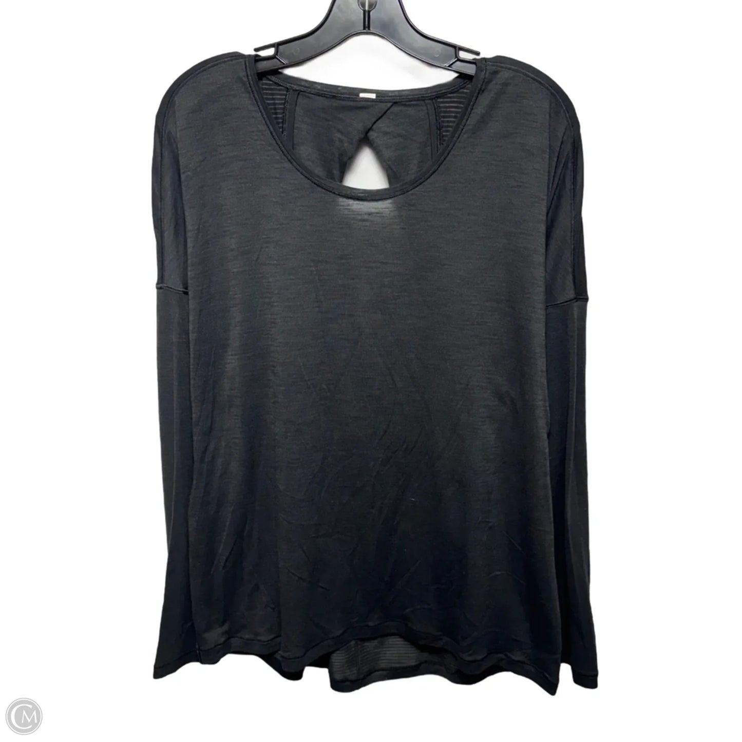 Athletic Top Long Sleeve Crewneck By Lululemon In Black, Size: L ESTIMATED