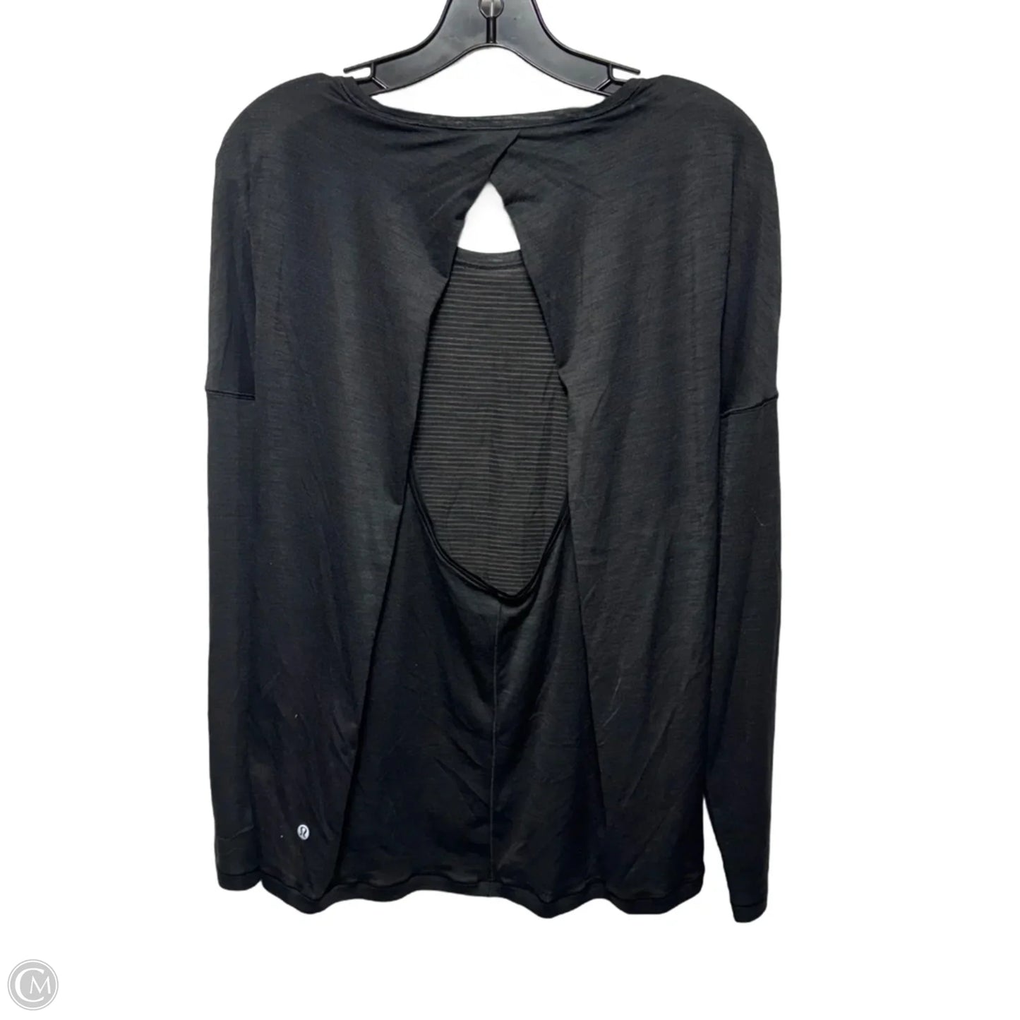 Athletic Top Long Sleeve Crewneck By Lululemon In Black, Size: L ESTIMATED