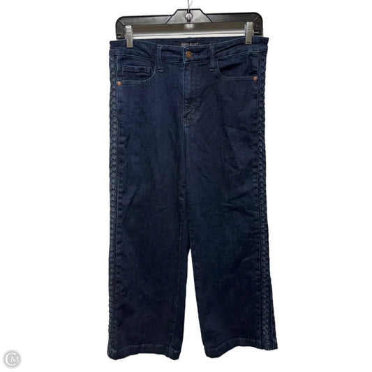 Braid Trim Cropped Jeans Wide Leg By Judy Blue In Blue Denim, Size: 9/29