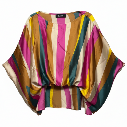 Skyla Boat Neck Caftan Top By Fabrik In Multi-colored, Size: S