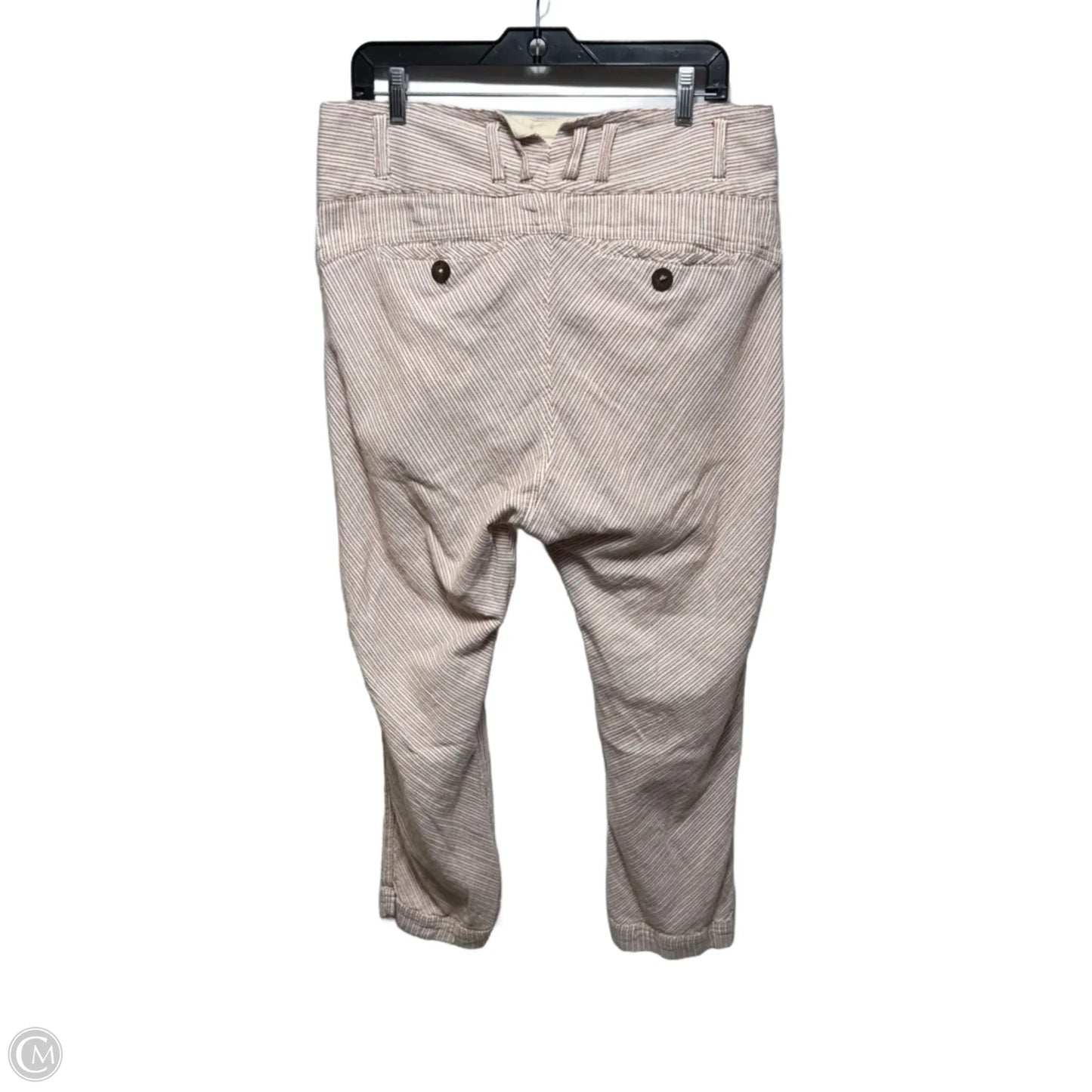 Rumors Yarn Dye Harem Pants Textured High Waist
Cropped Pants By Free People In Striped Pattern, Size: 12