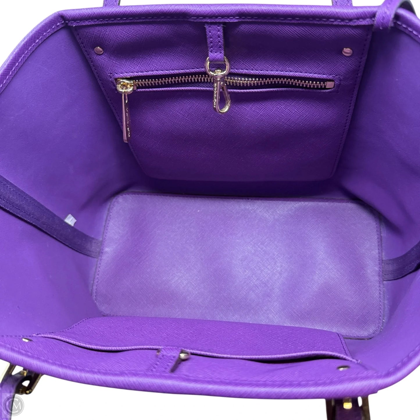 Jet Set Saffiano Leather Tote Designer By Michael Kors, Size: Medium