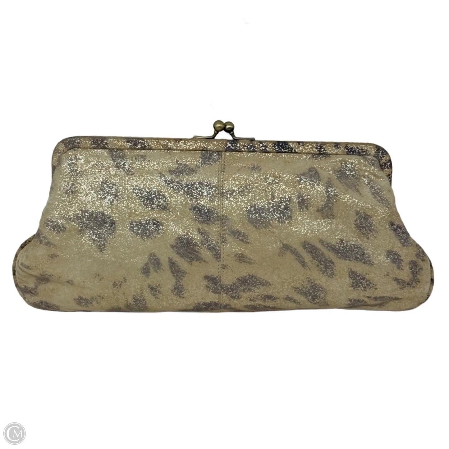 Frame Leopard Print Leather Kiss Lock Clutch By Hobo Intl, Size: Small