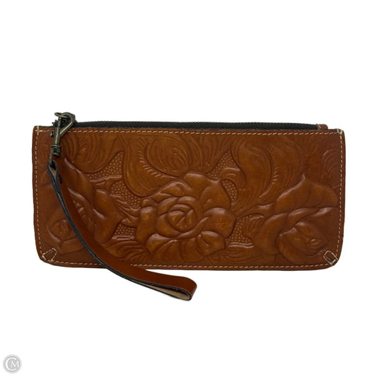 St. Croce Wristlet In Florence Tooled Leather Designer By Patricia Nash, Size: Medium
