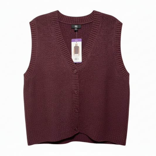 Vest Designer By Frye In Maroon, Size: XXL