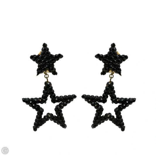 Crystal Double Star Clip Dangle Earrings By Richard Kerr