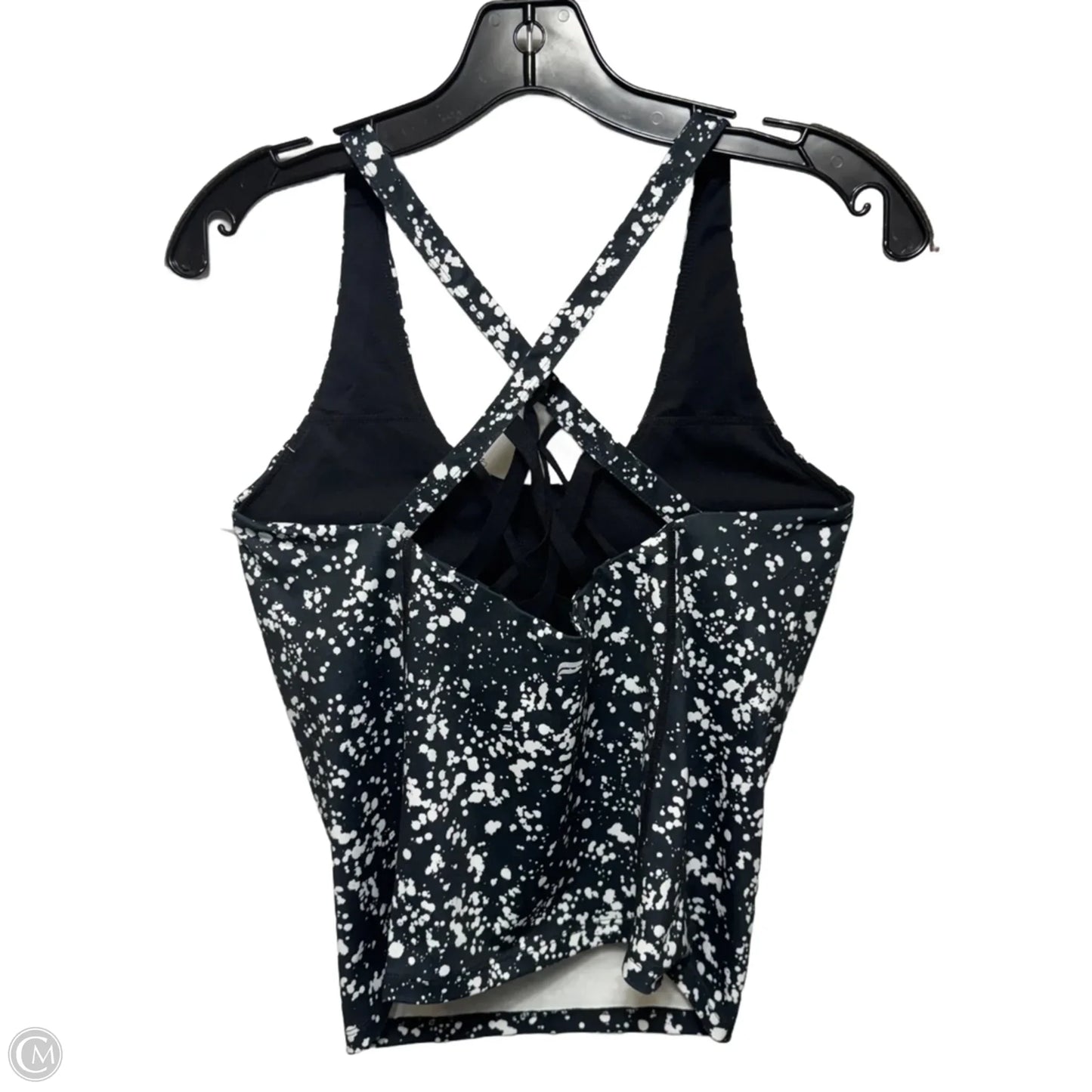 Athletic Tank Top By Fabletics In Black & White, Size: L
