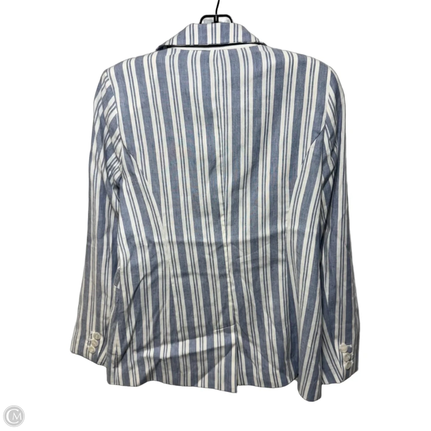 Linen Blend Blazer By Vince Camuto In Striped Pattern, Size: 4