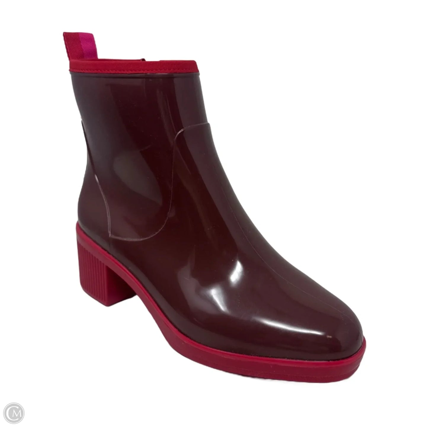 Puddle Rain Booties Designer By Kate Spade In Brandy, Size: 8