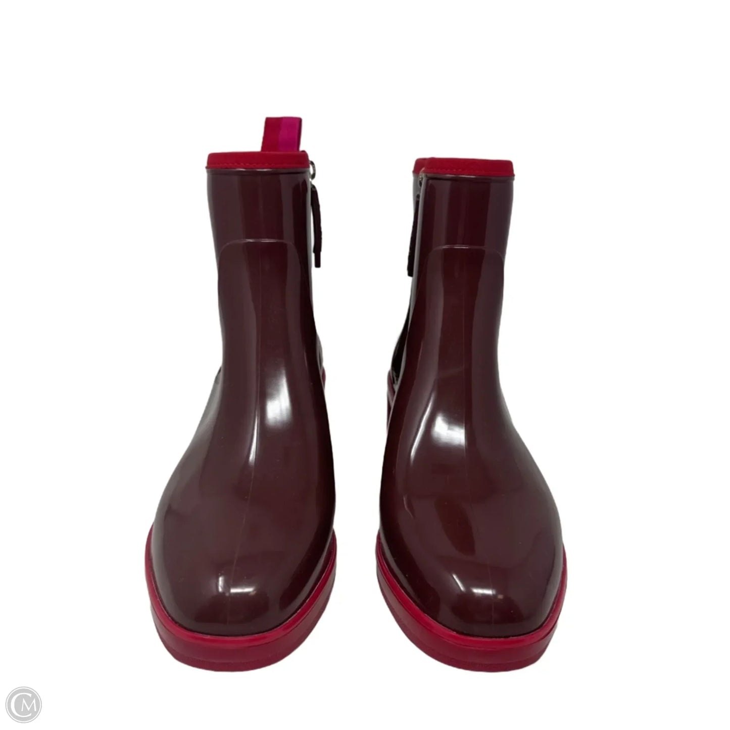 Puddle Rain Booties Designer By Kate Spade In Brandy, Size: 8