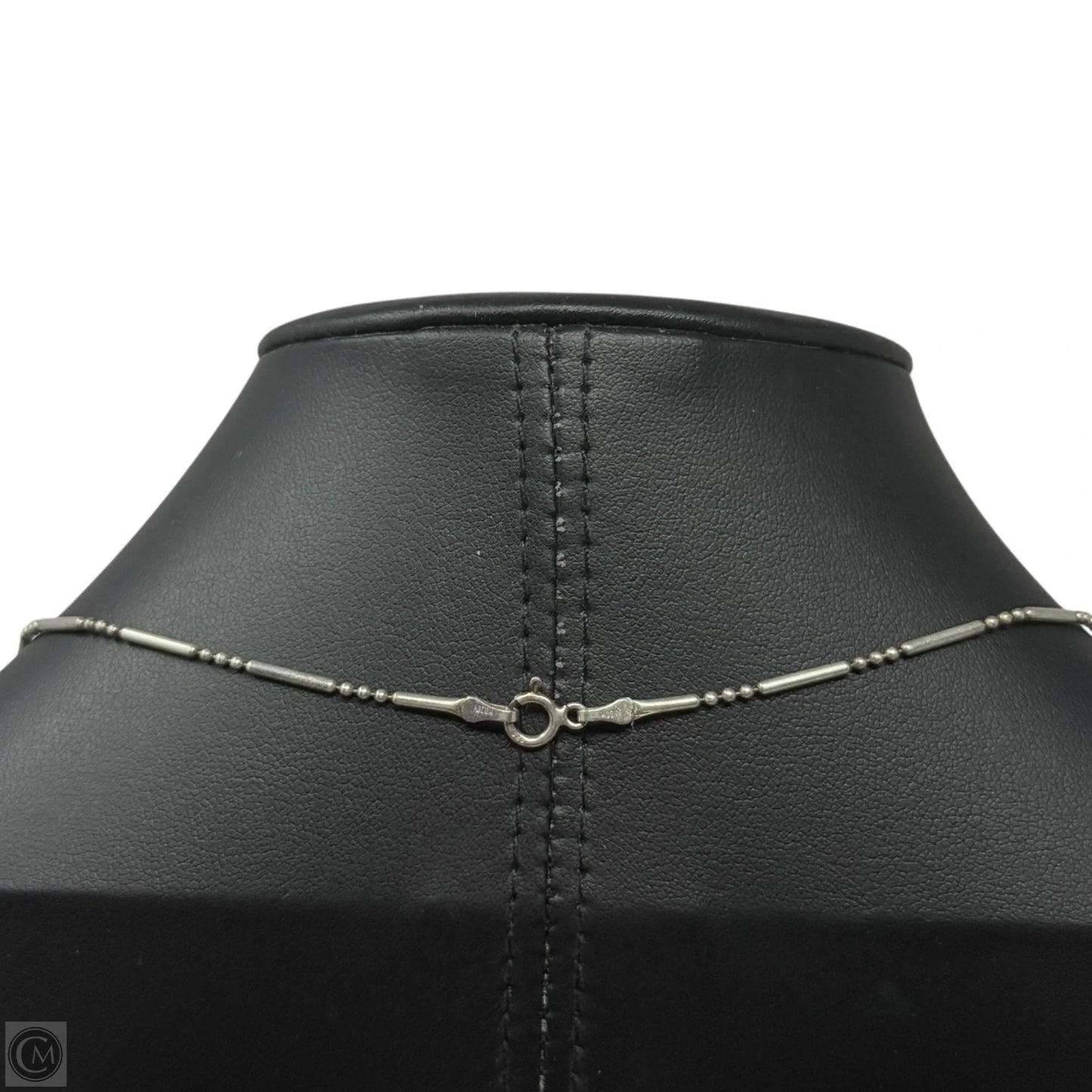 Sterling Silver Bar & Bead Chain Necklace By MD20V