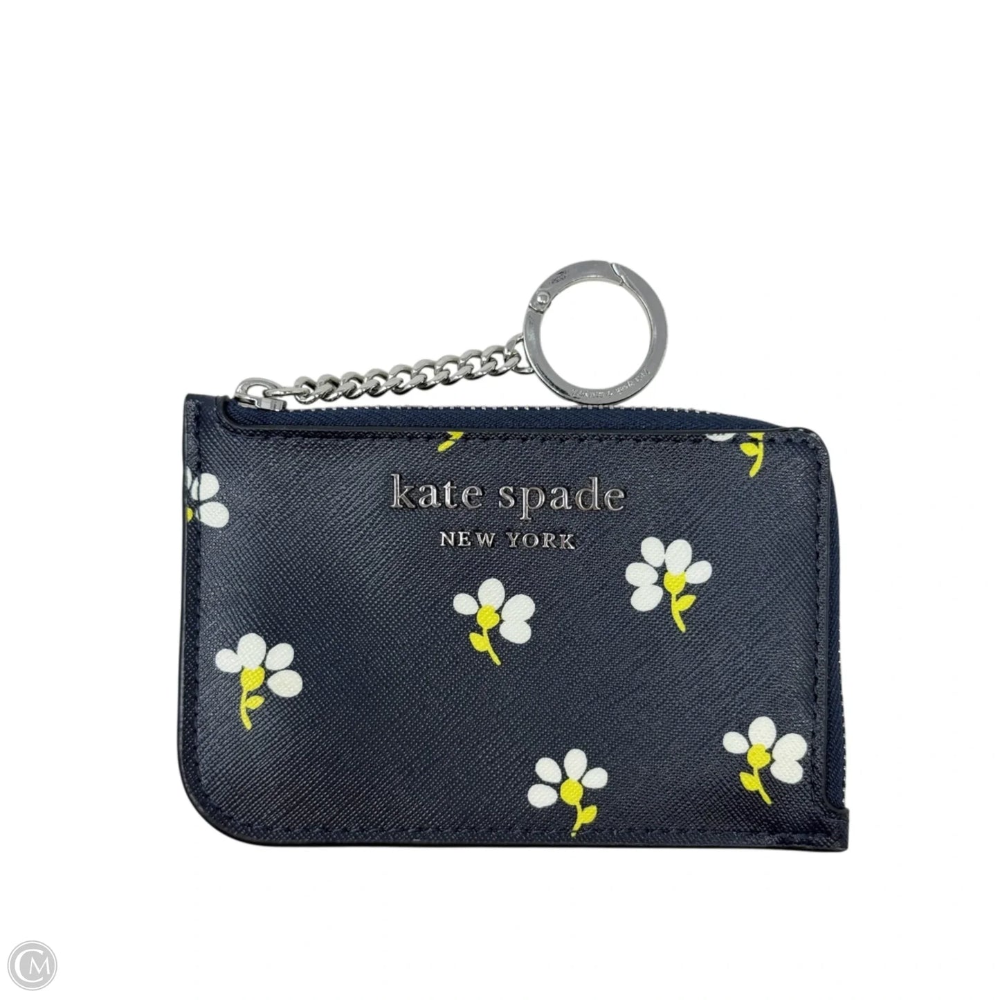 Cameron Daisy Toss L-Zip Card Holder Designer By Kate Spade In Nightcap Multi, Size: Small