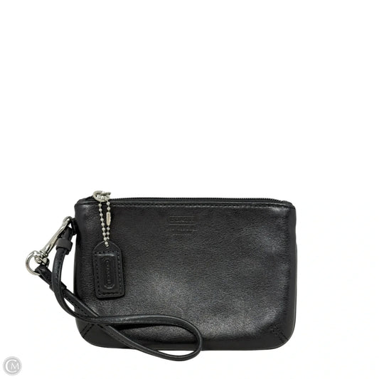 Vintage Leather Wristlet Designer By Coach, Size: Small