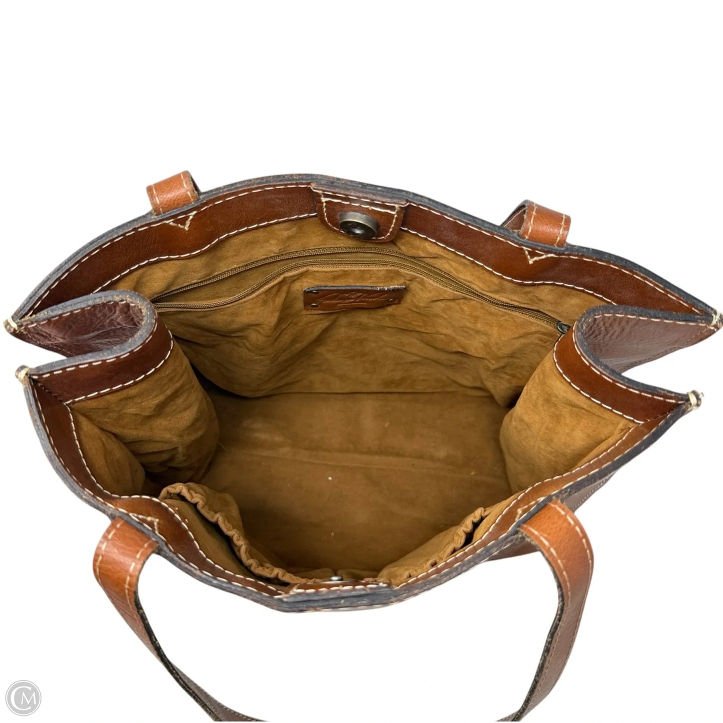 Toscano Tooled Leather Tote Designer By Patricia Nash, Size: Medium