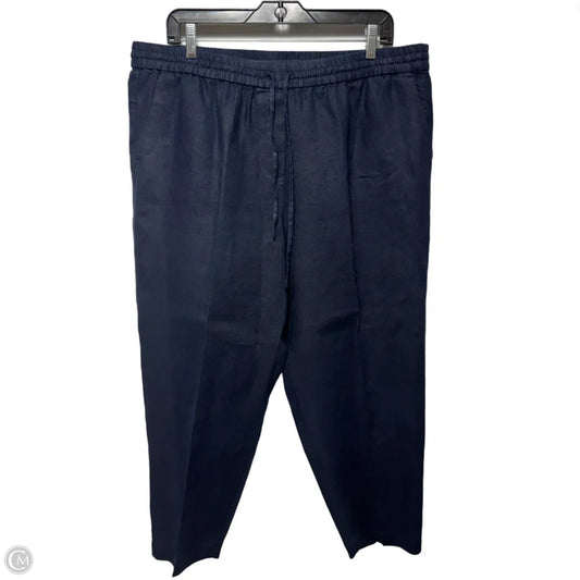 Pants Linen By Talbots In Navy, Size: 16
