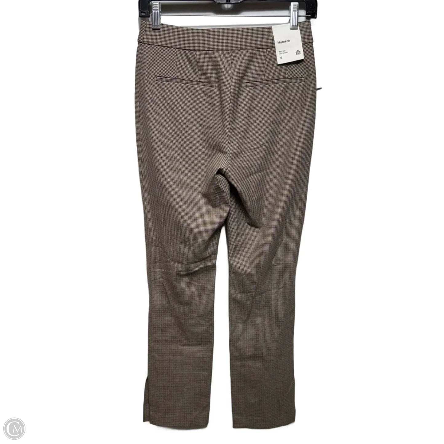 Numero Mid Rise Skinny Pants Dress By Babaton In Small Houndstooth in Brown & Black, Size: 4