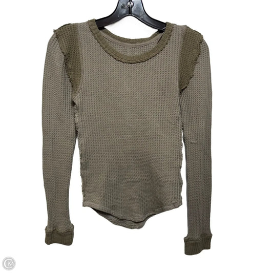 Top Long Sleeve By We The Free In Gray & Green, Size: S