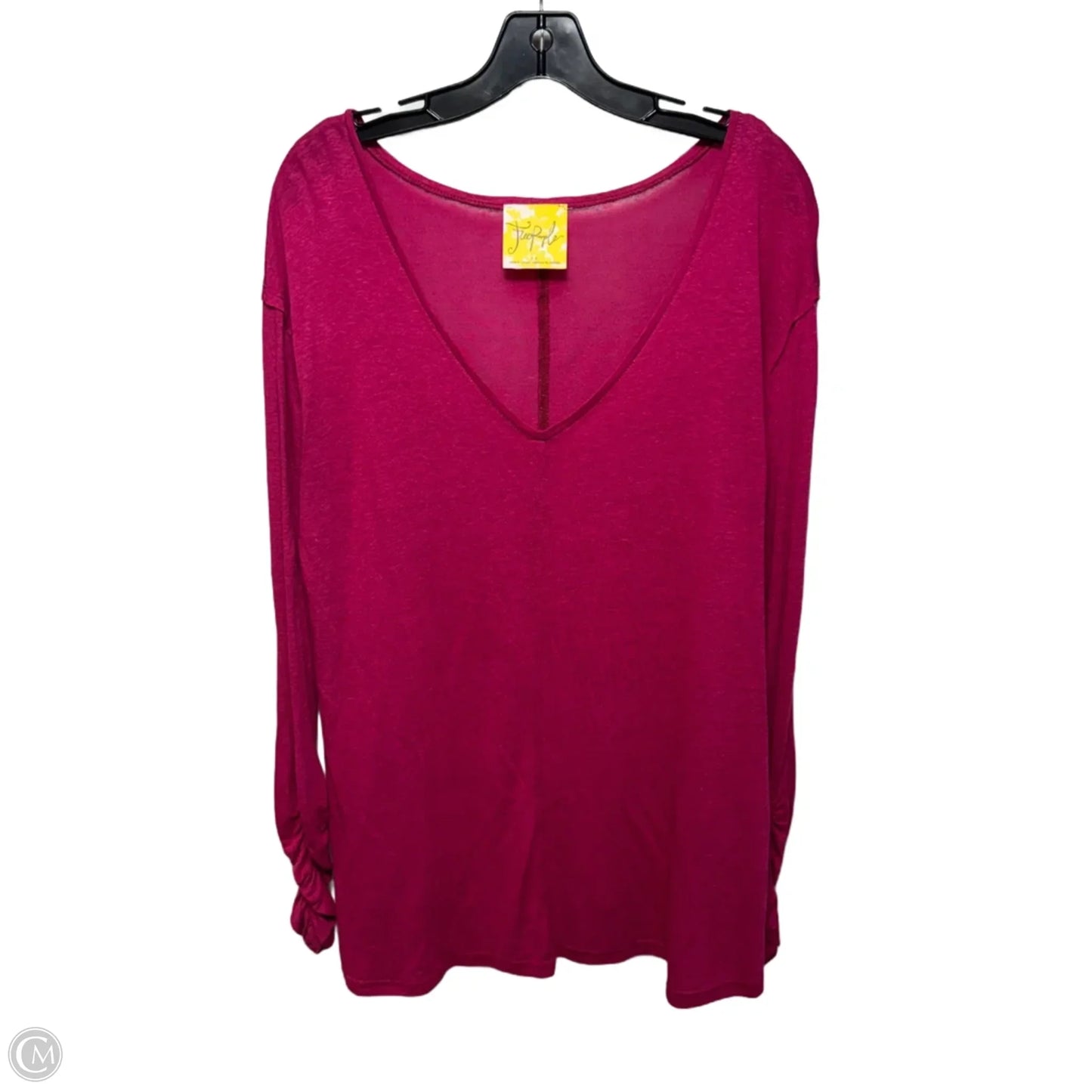 Top Long Sleeve By Free People In Pink, Size: S
