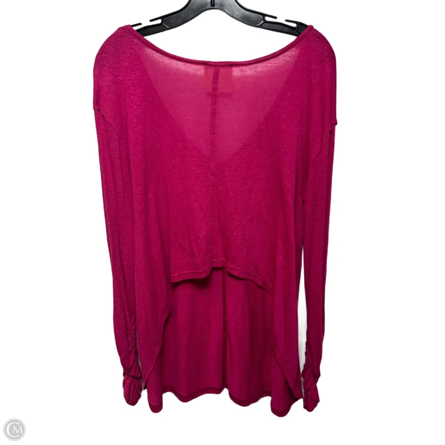 Top Long Sleeve By Free People In Pink, Size: S